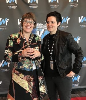 Erica Hargreave and Kelly Conlin on the Red Carpet at Vancouver WebFest
