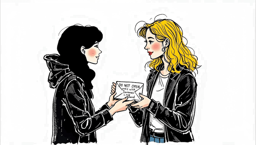 The Mysterious Envelope, "DO NOT OPEN until with Summer in England. "