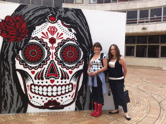 Erica and Caitlin exploring Bogota, as photographed by Lina Srivastava.