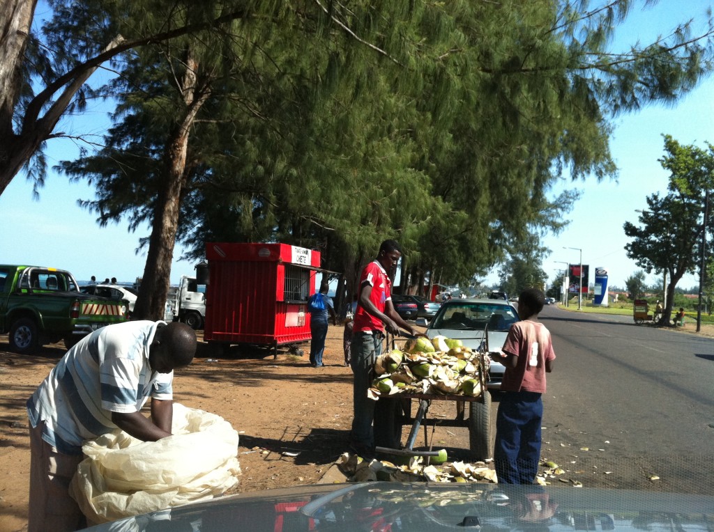 Coconut water vendors in Maputo, Mozambique