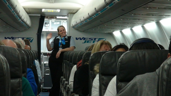 A warm welcome aboard WestJet!