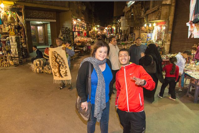 Jacqueline Swartz in Khan el-Khalili in Cairo