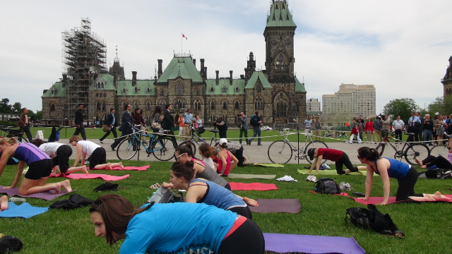 Justin Trudeau and Parliament Hill Yoga