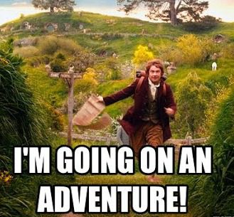 Bilbo going on an adventure.