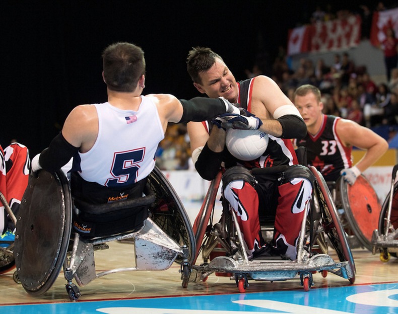 Gold Medal Wheelchair Rugby Game - Canada vs USA.
