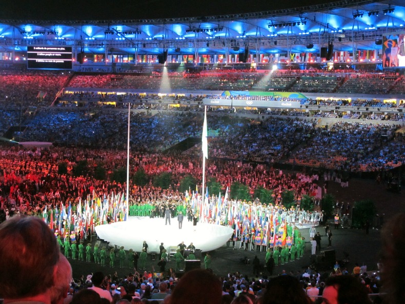 Flag raising at Rio 2016.
