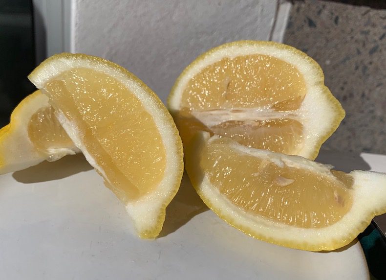 sliced lemons