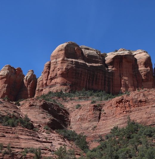Red rock and blue skies at Cathedral Rock in Arizona
