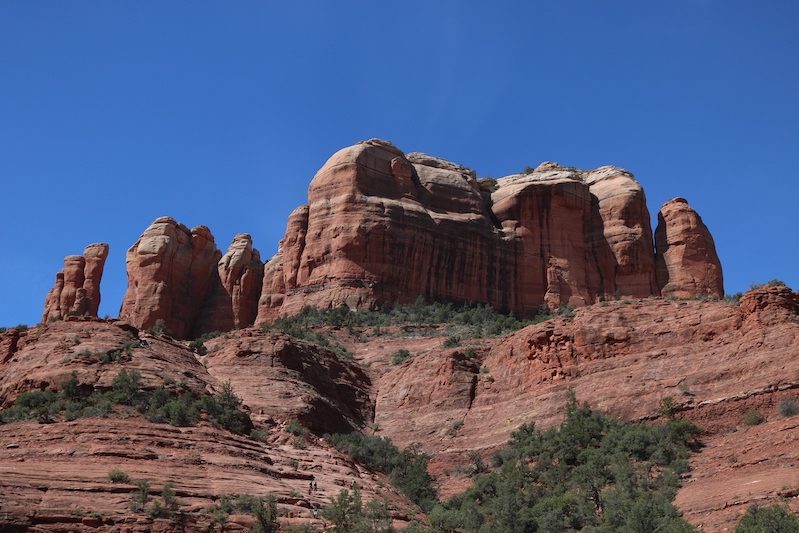 Red rock and blue skies at Cathedral Rock in Arizona