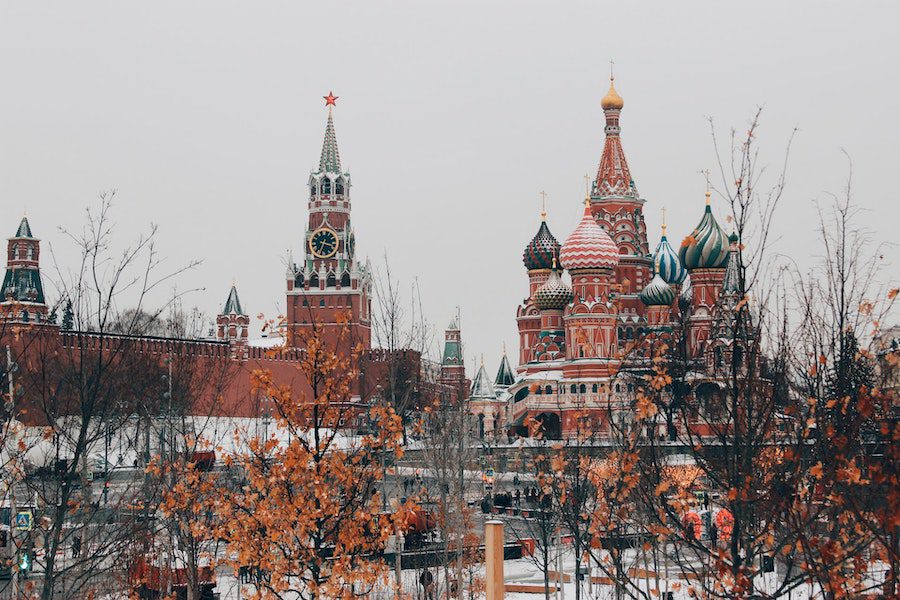 The Kremlin in Moscow, Russia, as photographed by Michael Parulava.