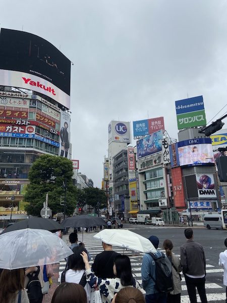 Billboards and shops of Shibuya.