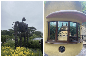 A Laputian robot and Totoro awaiting us at the Ghibli Museum