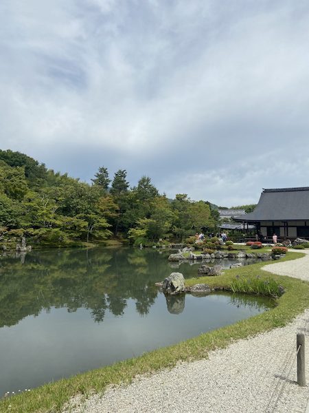 Pond at the edge of Tenryu-ji Temple.