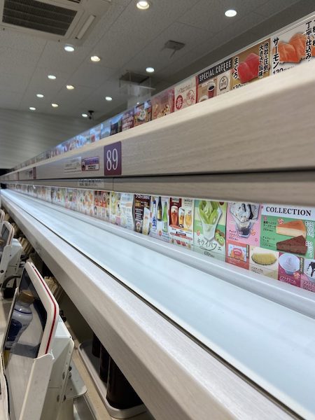 Sushi conveyor belts at Uobei Shibuya Dogenzaka
