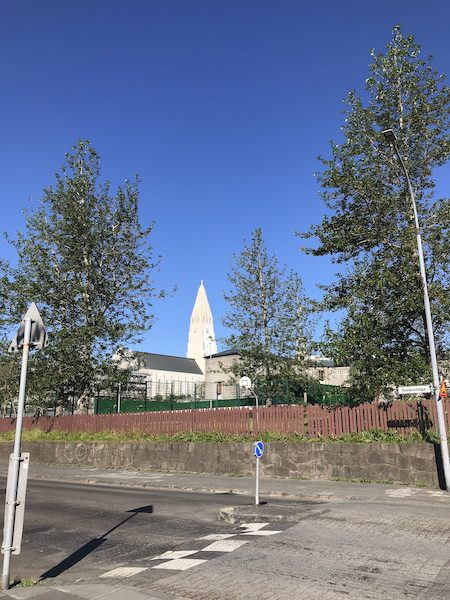 Hallgrimskirkja church in Reykjavik, Iceland.