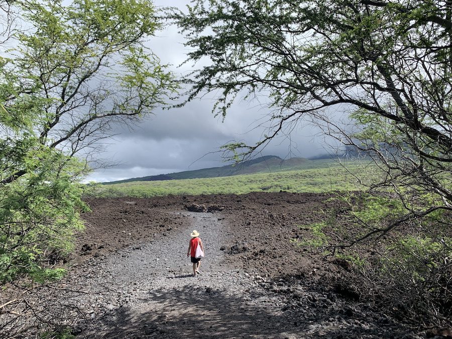 Enjoying a hike through the lava fields in Ahihi-Kinau Natural Area Reserve.