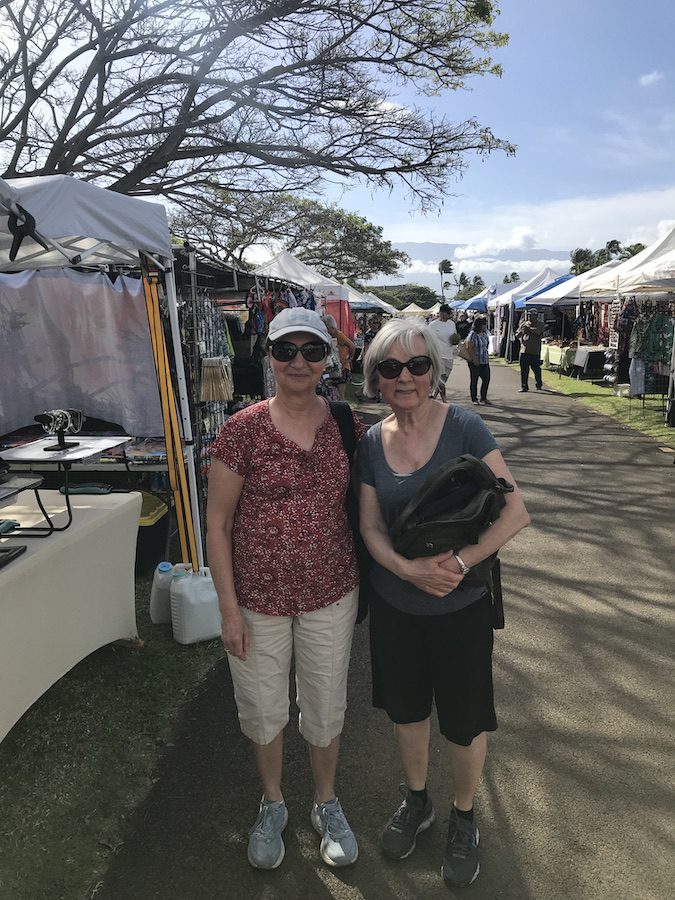 Anne and Vera at the Kahului Saturday Market