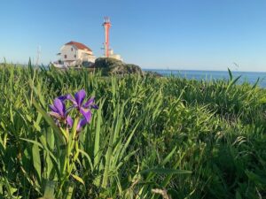 Cape Forchu Lighthouse, near Yarmouth, Nova Scotia on the Acadian Shores
