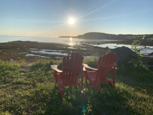 Parks Canada chairs at Rocky Harbour in Gros Morne National Park