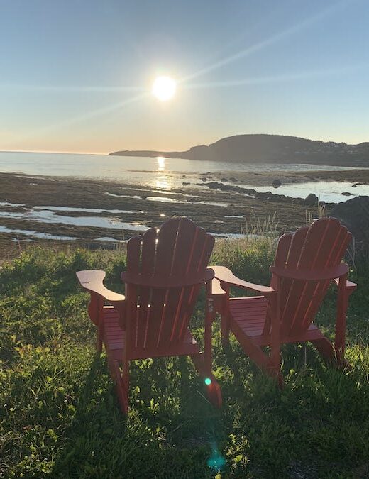 Parks Canada chairs at Rocky Harbour in Gros Morne National Park