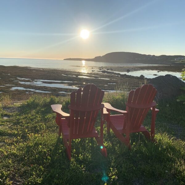 Parks Canada chairs at Rocky Harbour in Gros Morne National Park