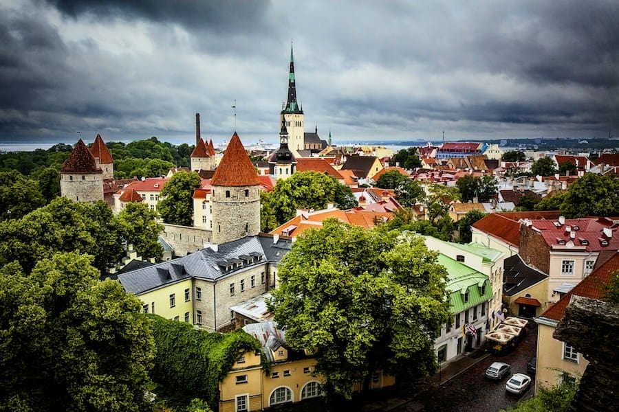 Aerial view of Tallin Estonia, as photographed by Leo Roomets, care of UnSplash.