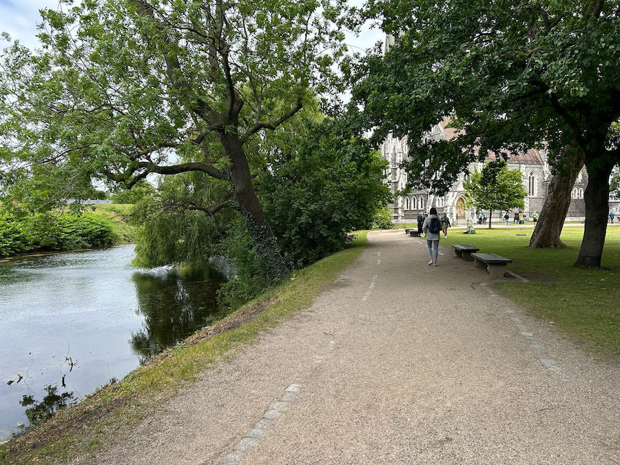 Enjoying a walk with 1-day in Copenhagen, Denmark.