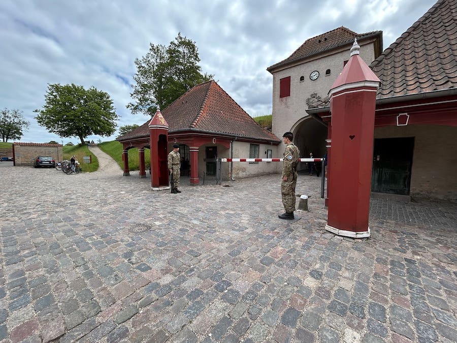 Guards at the Entrance to Kastellet Fortress, manning the gate.