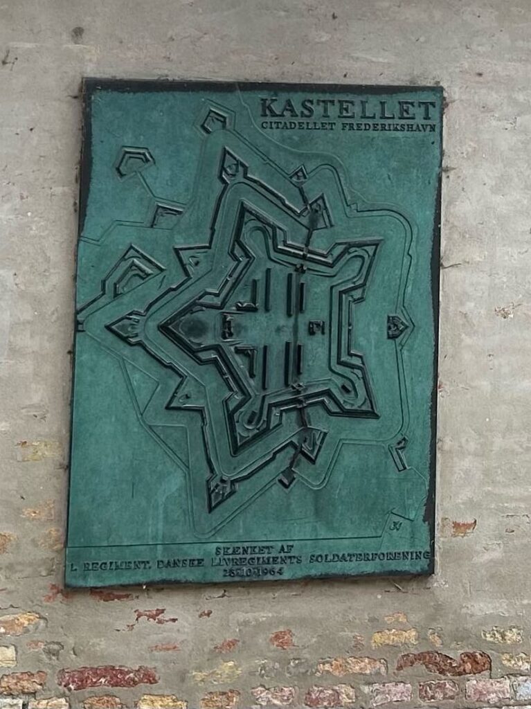 Map of Kastellet Fortress in Copenhagen, Denmark