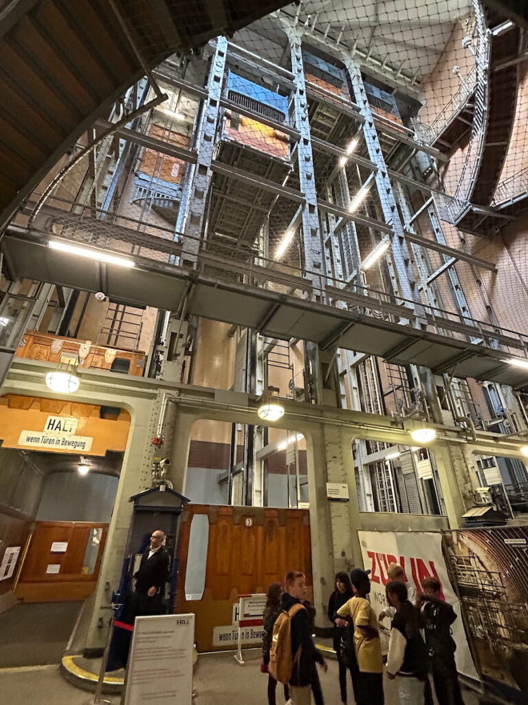 Elevator in the St. Pauli Elbtunnel, worth the visit even if only 1-day in Hamburg, Germany.