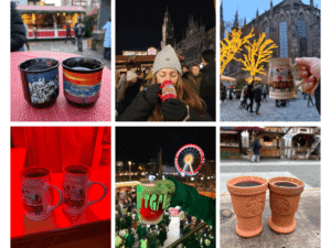Mugs of Gluhwein from various German Christmas Markets
