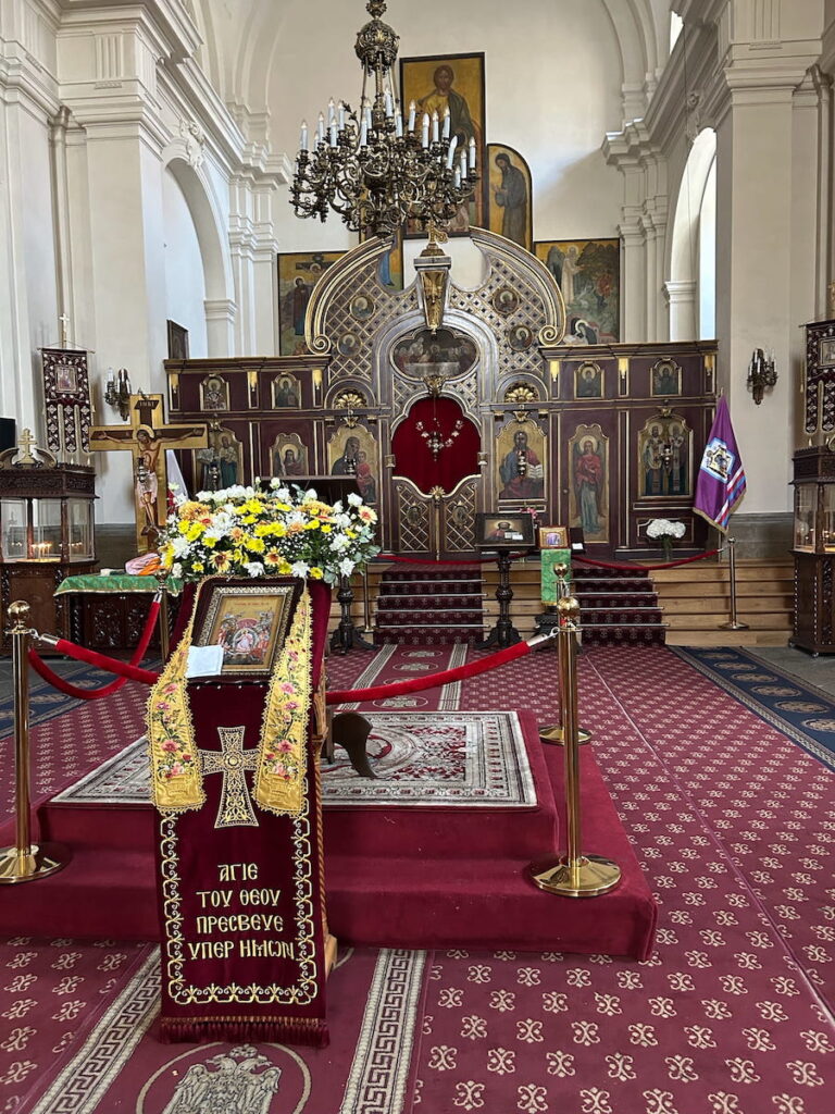 Inside St. Cyril Orthodox Cathedral in Prague, Czechia.