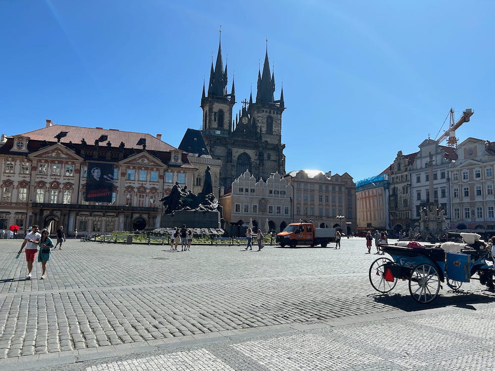 Wandering through the Old Town Square during four-days in Prague, Czechia.