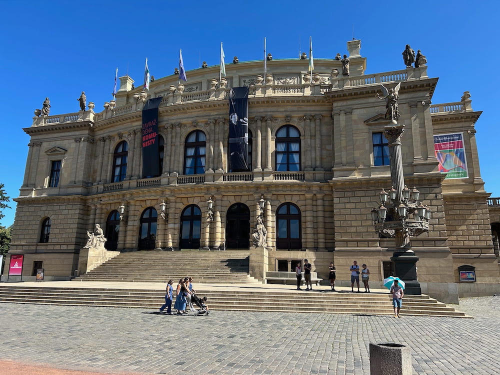 Rudolfinum Concert Hall, a stop during four-days in Prague, Czechia.