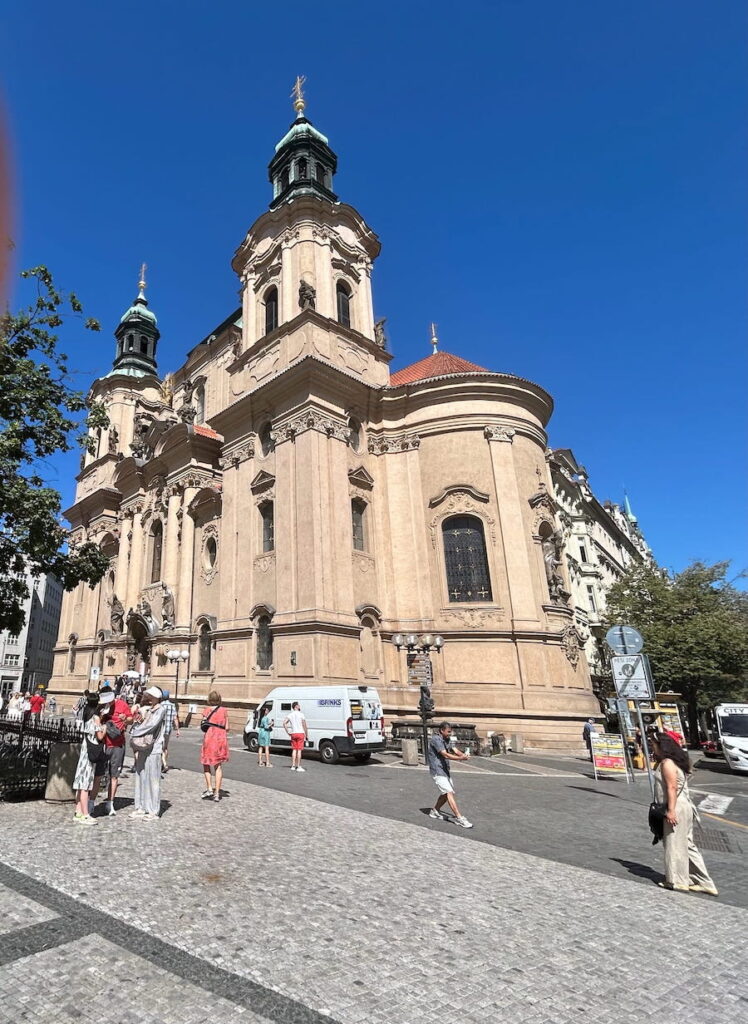 Visiting St. Nicholas Church in Prague, Czechia.