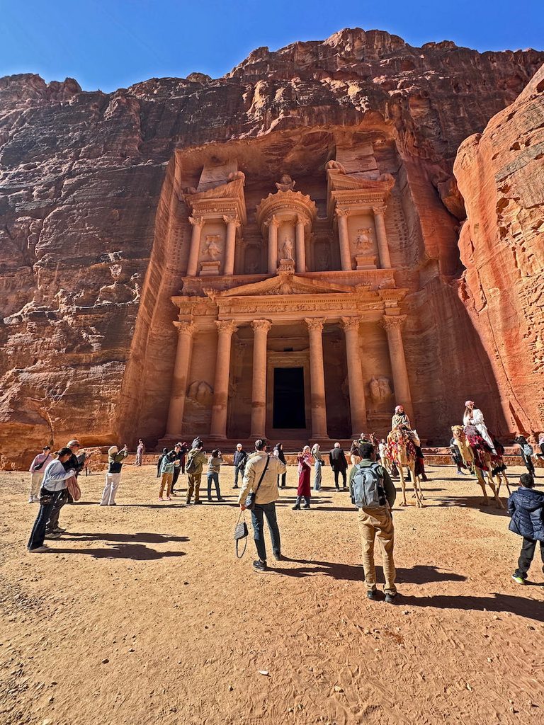 Al-Khazneh or The Treasury, part of Petra's architecture that has been featured in movies and almost every article about Petra, meaning it's a busy spot.