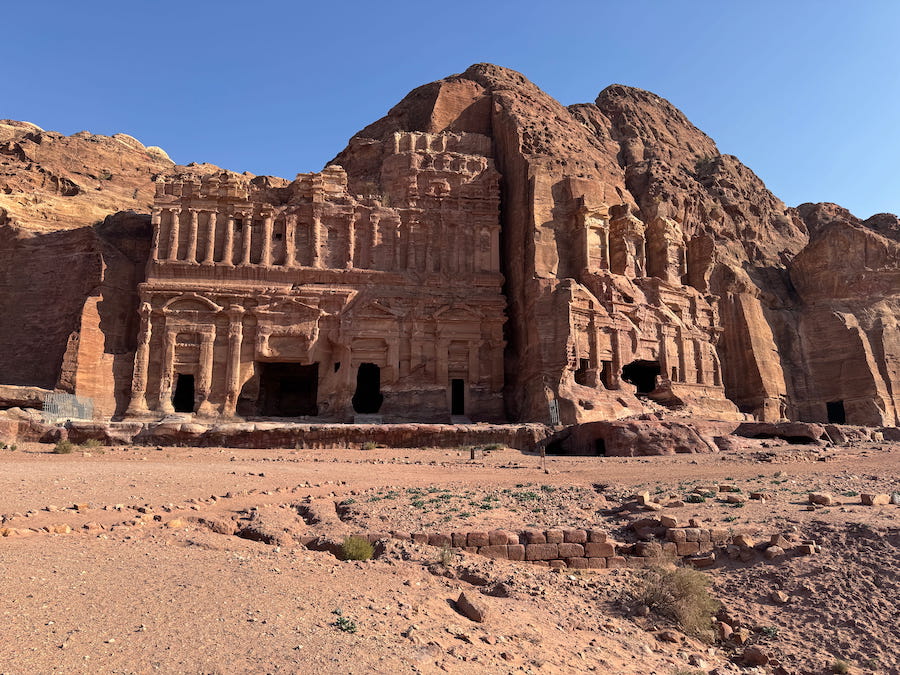 Many buildings in Petra are empty tombs.