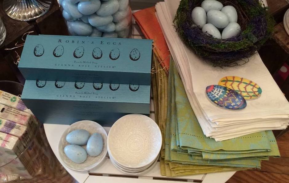 Robin's Egg Blue Soap nested in a soap dish.