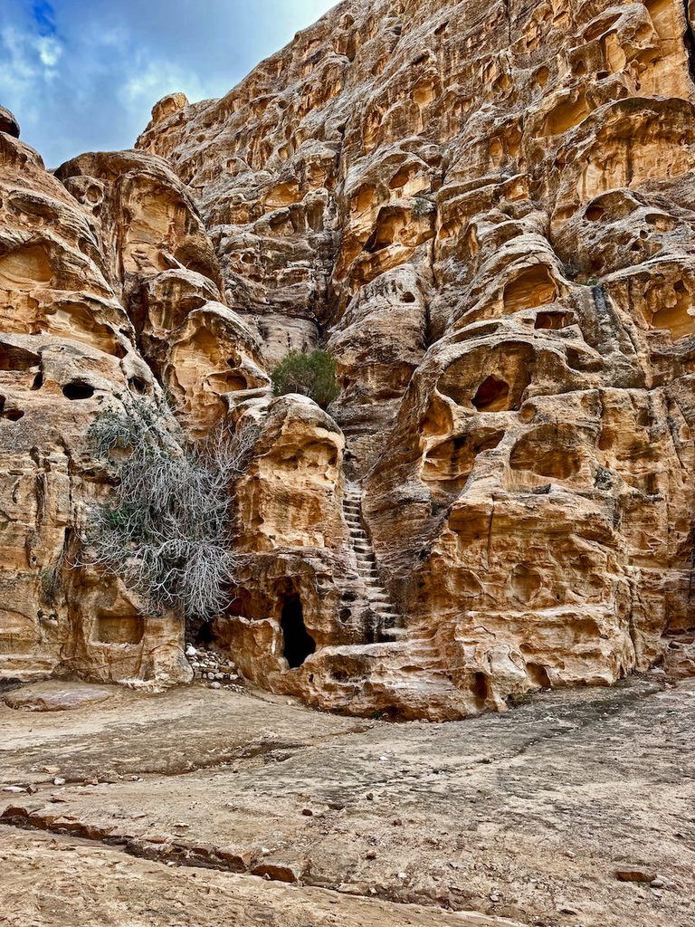 Stairs - many appearing to lead nowhere - are everywhere in Siq Al-Barid (Little Petra).