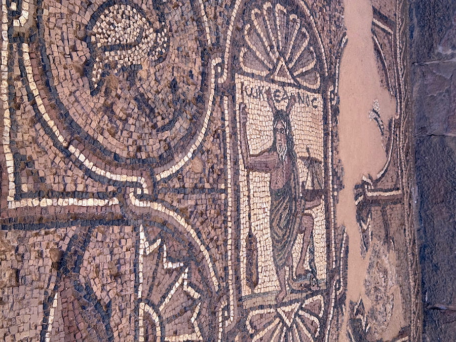 Mosaic in the remains of a church in Petra.