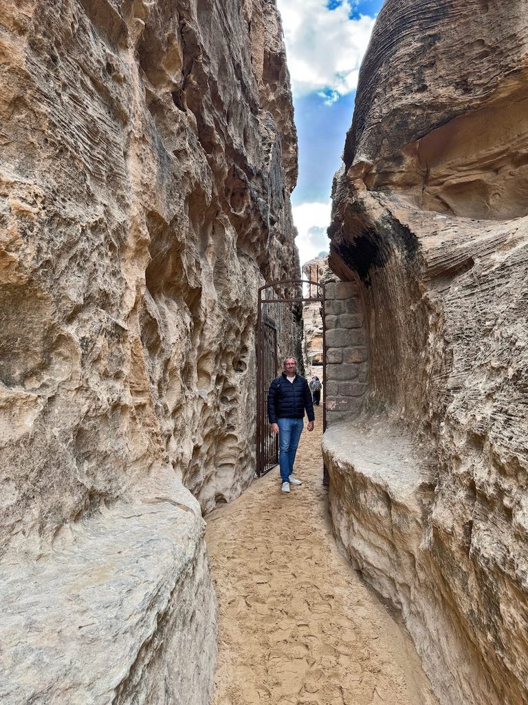The narrow entrance between the cliffs to Siq Al-Barid (Little Petra) isn't as dramatic as Al Siq.