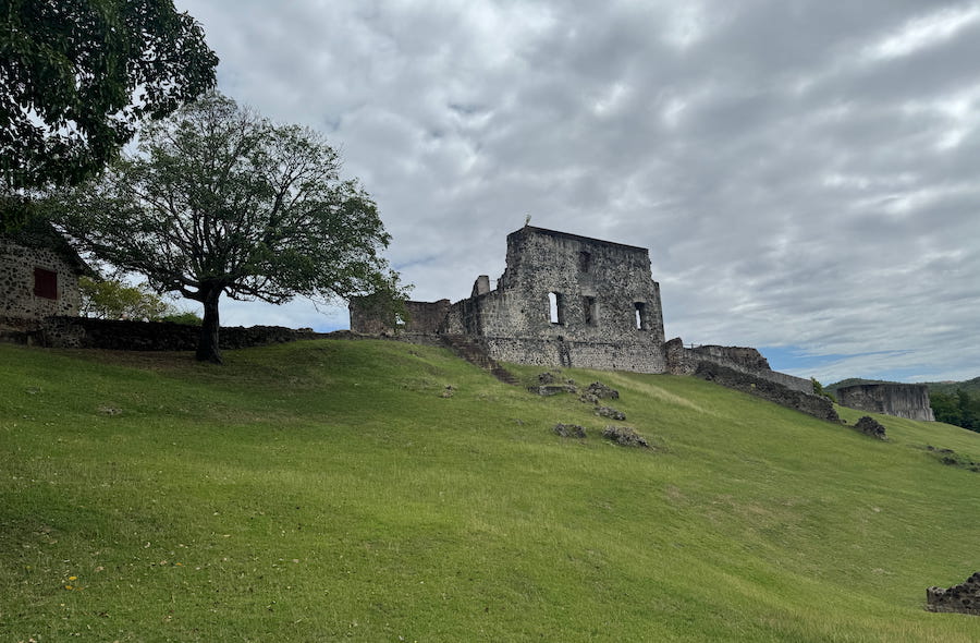 The ruins of Chateau Dubuc stand as an ominous reminder of Martinique's darker history.